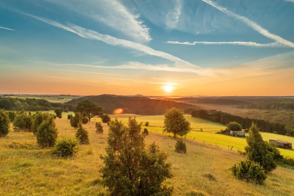 Nordeifel Kalvarienberg beim Sonnenuntergang