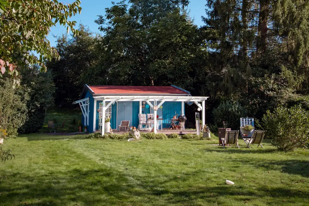 Außenaufnahme des Ferienhaus Zeitlos an der Sieg